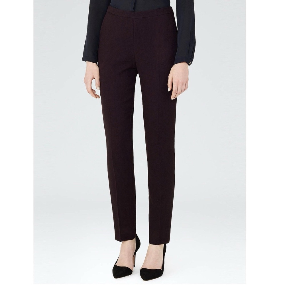 REISS ⚜️ Camila Textured Trouser - Deep Eggplant ✨NWT✨